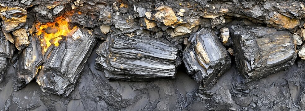 Luminous Coal Dark Energy Fuel Mining Texture