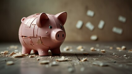 piggy bank on the beach