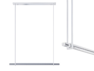 RH Audubon Single Bar Linear Chandelier - Elegant Lighting Fixture Against Black Background