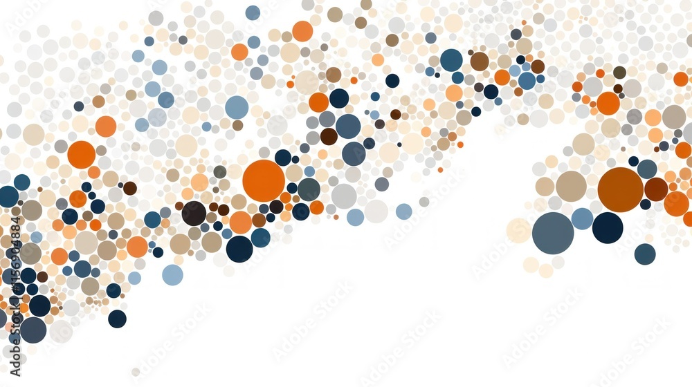 Leinwandbilder abstract pattern of colorful circles in various sizes creating a dynamic visual effect suitable for 