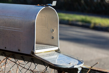 Open US Style Mailbox – American Mail Delivery Concept