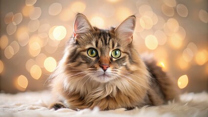 Elegant Cat Bokeh Photo: Domestic Animal Services Exhibition Ad