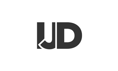 IJD logo design template with strong and modern bold text. Initial based vector logotype featuring simple and minimal typography. Trendy company identity.