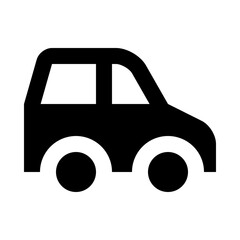 Minimalist EV Car Solid Icon
