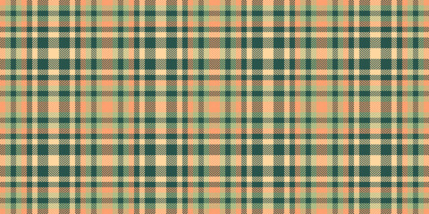 Floor fabric textile seamless, variety check pattern texture. Painting plaid background vector tartan in orange and teal colors.