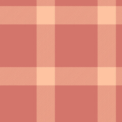 African check vector pattern, oilcloth textile seamless plaid. Professional texture background fabric tartan in red and orange colors.