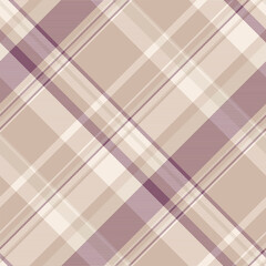 Reel check fabric texture, womens fashion pattern vector plaid. French tartan background textile seamless in light and linen colors.