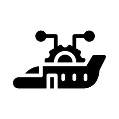 airplane engine glyph icon