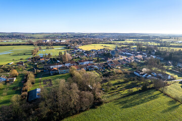 Laneuville-sur-Meuse in the Meuse department during a winter morning