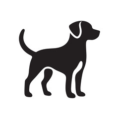 Dog silhouette vector art illustration