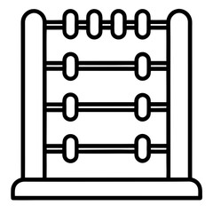 Abacus Line Art Vector Illustration