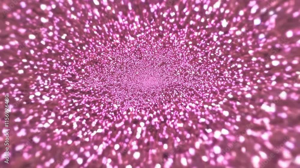 Poster a mesmerizing abstract background of shimmering pink glitter particles, creating a sense of movement