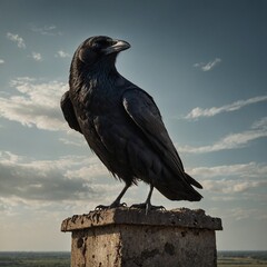 The crow is a medium-sized bird belonging to the genus Corvus in the family Corvidae. Known for its intelligence and adaptability, the crow is often seen in urban and rural environments .