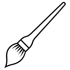 Abstract Line Art with Paintbrush Motif