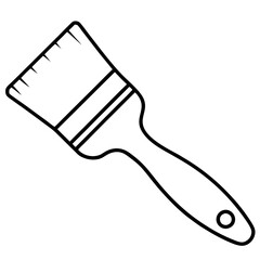 Abstract Line Art with Paintbrush Motif