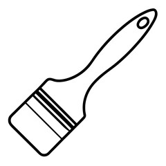 Abstract Line Art with Paintbrush Motif