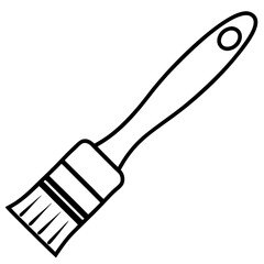 Abstract Line Art with Paintbrush Motif