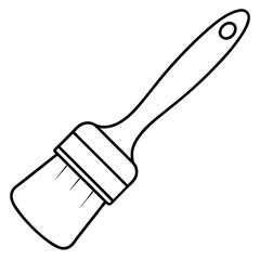 Abstract Line Art with Paintbrush Motif