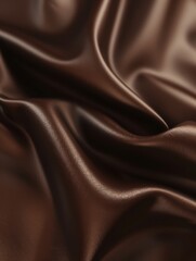 Obraz premium Luxurious Dark Brown Satin Fabric Texture Collection