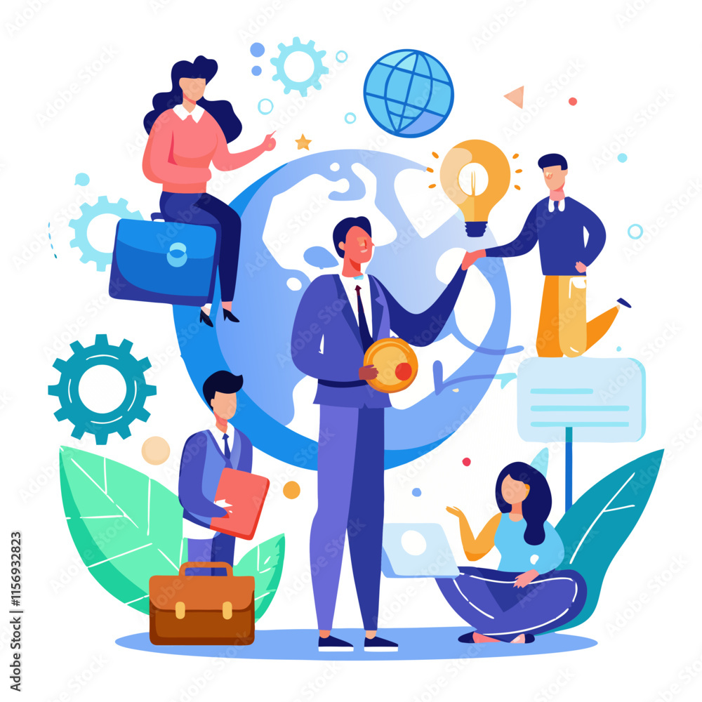 Poster future concepts in human resources with a focus on innovation and collaboration in diverse settings