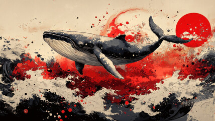 
A kit in traditional Japanese art style with extreme detail, bold outlines, high contrast of true white and black, and wide brushstrokes.