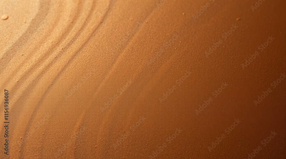 Poster surface features a rich bronze hue with gentle wave patterns, evoking warmth and adding depth. the s
