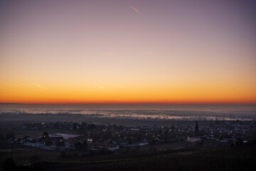 sunrise over the city