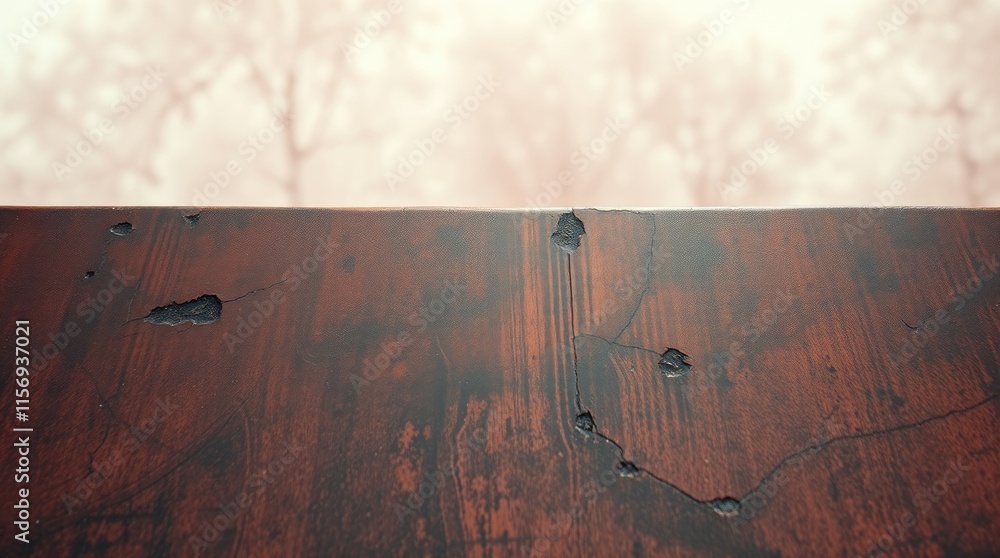 Poster close-up view of a weathered bronze surface displaying intricate textures and imperfections, set aga