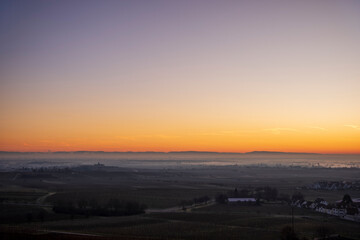 sunrise over the city