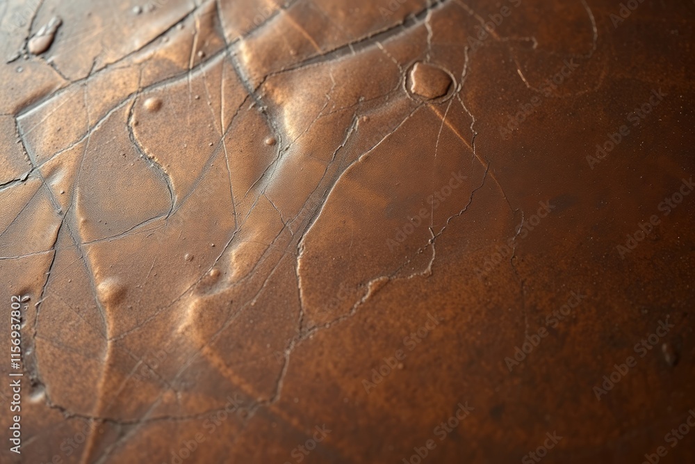 Aufkleber close-up view of a bronze surface displaying elegant patterns and textures. the rich tones and refle