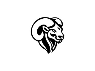 Ram Logo Design Vector Art
