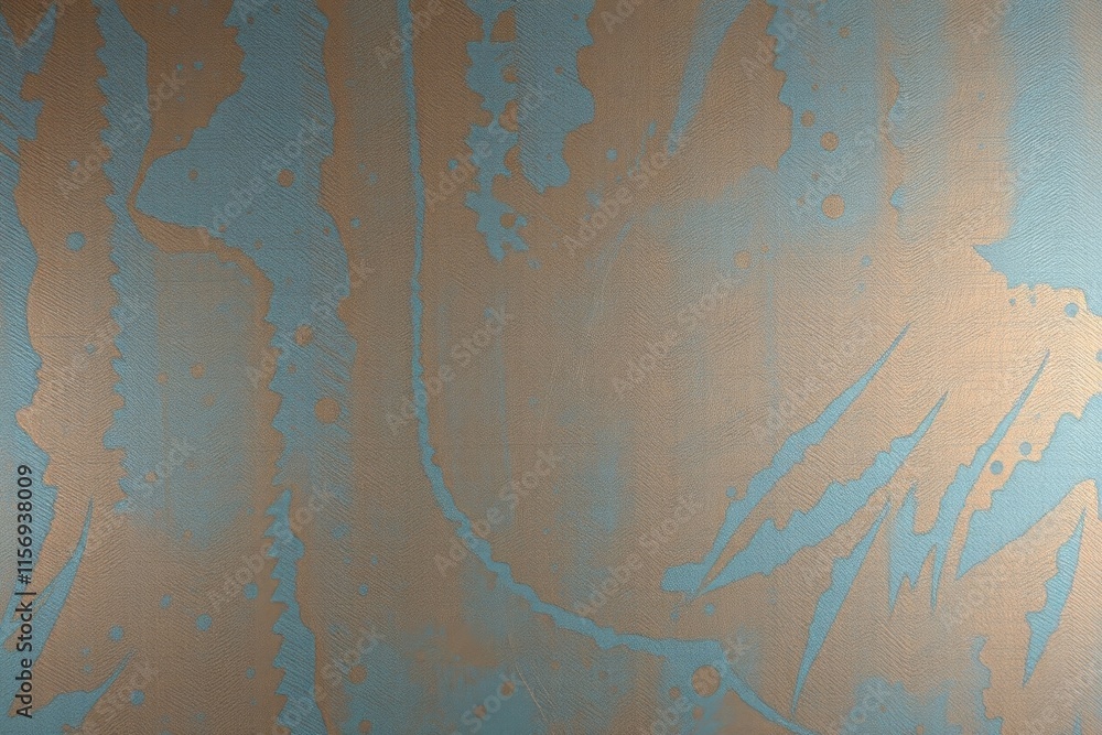 Aufkleber soft blue lines gracefully flow across a warm bronze backdrop, creating an abstract texture that inv