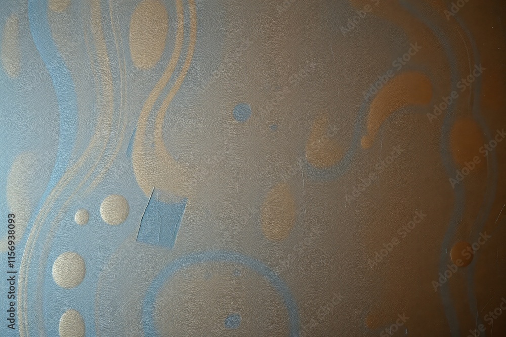 Poster this composition features a rich bronze backdrop with flowing patterns that create a sense of moveme