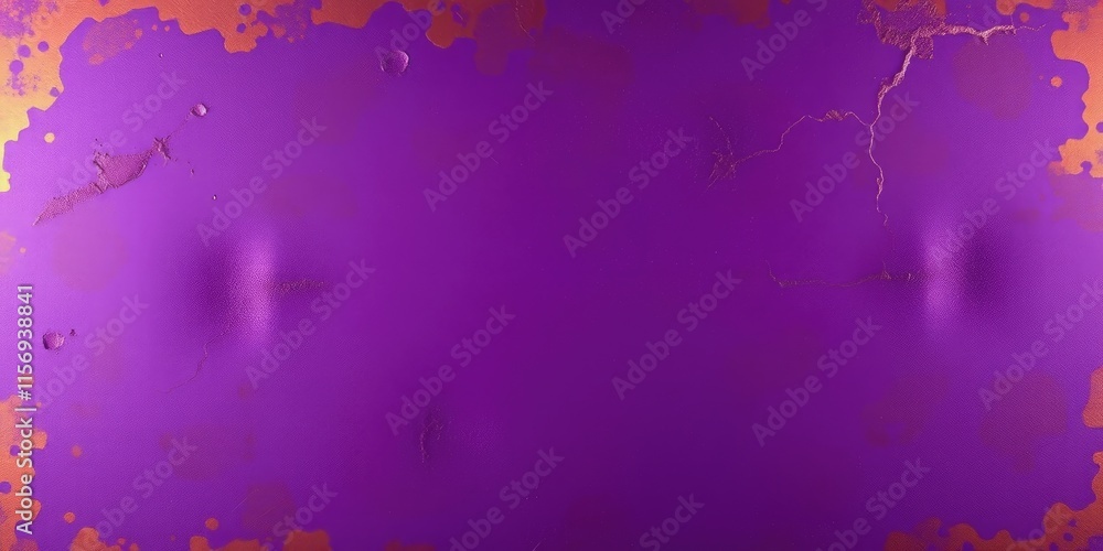 Poster rich purple backdrop showcases intricate bronze details with varied textures, creating a visually st