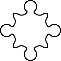 Abstract Puzzle Connections Line Art Vectors