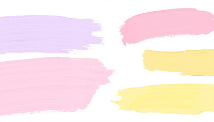 Pastel brush strokes in grid layout on white background
