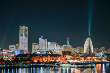 横浜みなとみらいの夜景
