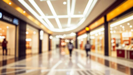 Shopping mall background. Shopping center. Blurred background
