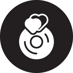 romantic music glyph icon
