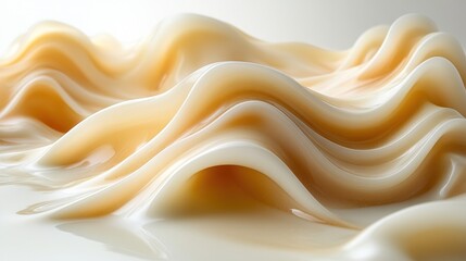 Fototapeta premium Creamy, wavy texture background.