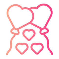 balloons gradient icon