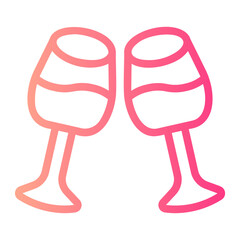 cocktail gradient icon