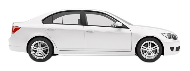 Car Isolated on White Background - Sleek Vehicle