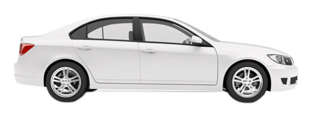 Car Isolated on White Background - Sleek Vehicle