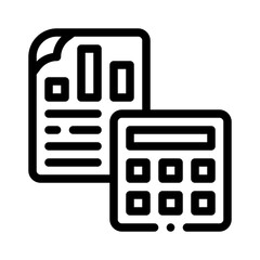 Calculator line icon