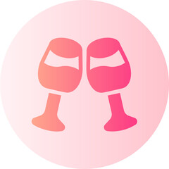 cocktail gradient icon