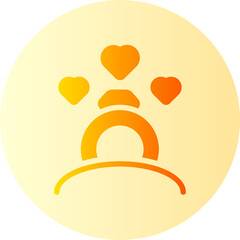 wedding ring gradient icon
