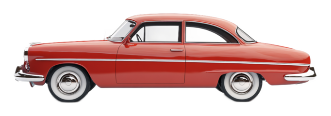 Car Isolated on White Background - Sleek Vehicle