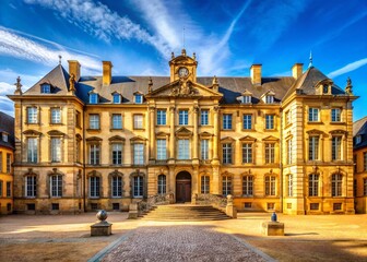 Fototapeta premium Majestic Metz Governor's Palace Facade: Historic French Architecture Stock Photo