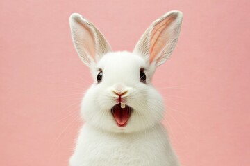 The Joyful Easter Bunny is Celebrating the Joyful Arrival of Spring with a Cheerful Smile that Spreads Happiness and Delight to Everyone Around, Bringing Colorful Fun this Holiday Season